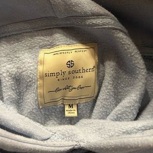 Simply Southern Blue Cropped Hoodie 
Size Women M